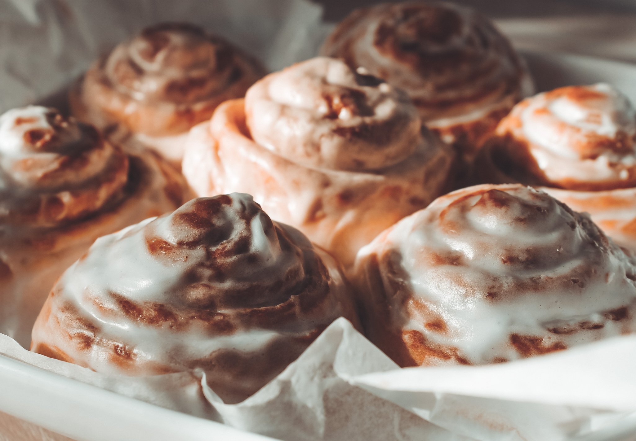 Close Up Photo of Cinnamon Rolls